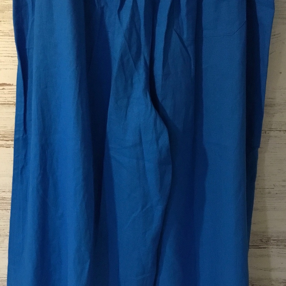 Simply Vera Vera Wang Bright Royal Blue High-Rise Linen Pull-On Pants - Picture 7 of 16
